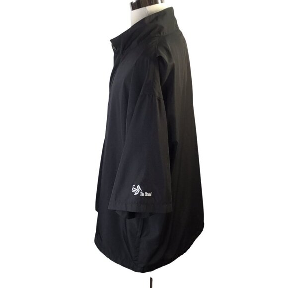 The Strand Golf Logo Windbreaker Rain Jacket Pullover Men's XL Black 3/4 Sleeve - Picture 3 of 9